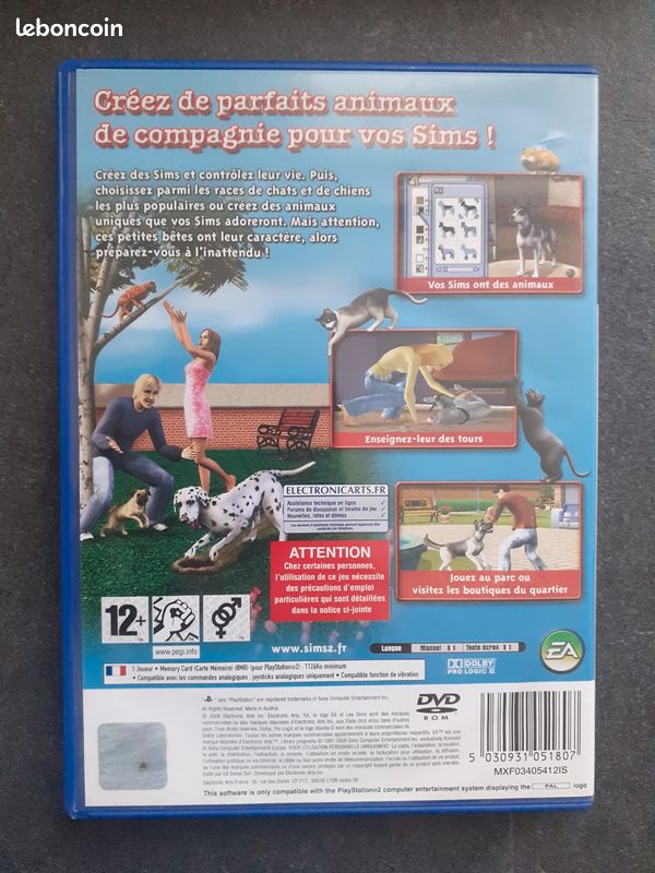 Les Sims 2 Animaux & Cie boite vide + livret (image 2)