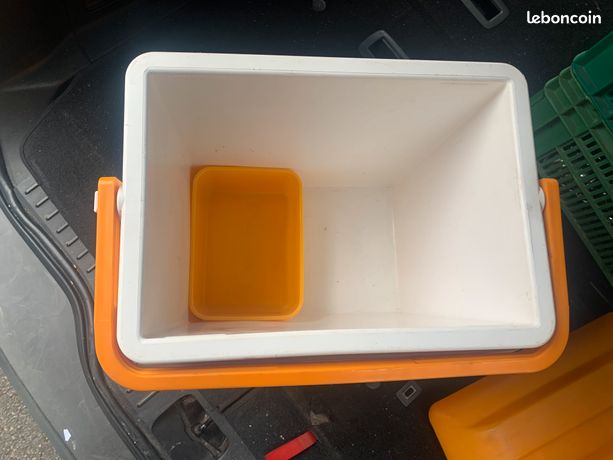 Glacière Mobil Orange Années 70 - Vintage - Vintage Family
