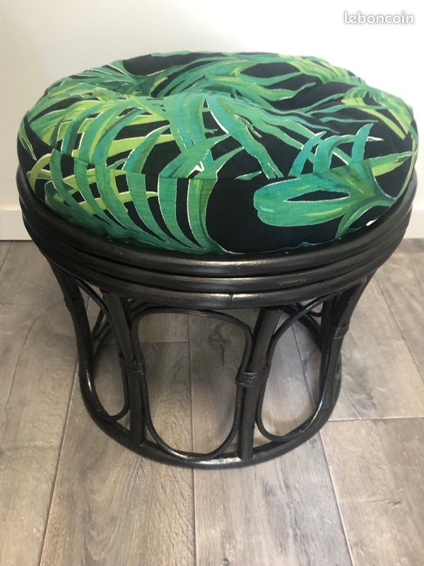 Fauteuil vintage et pouf (image 4)
