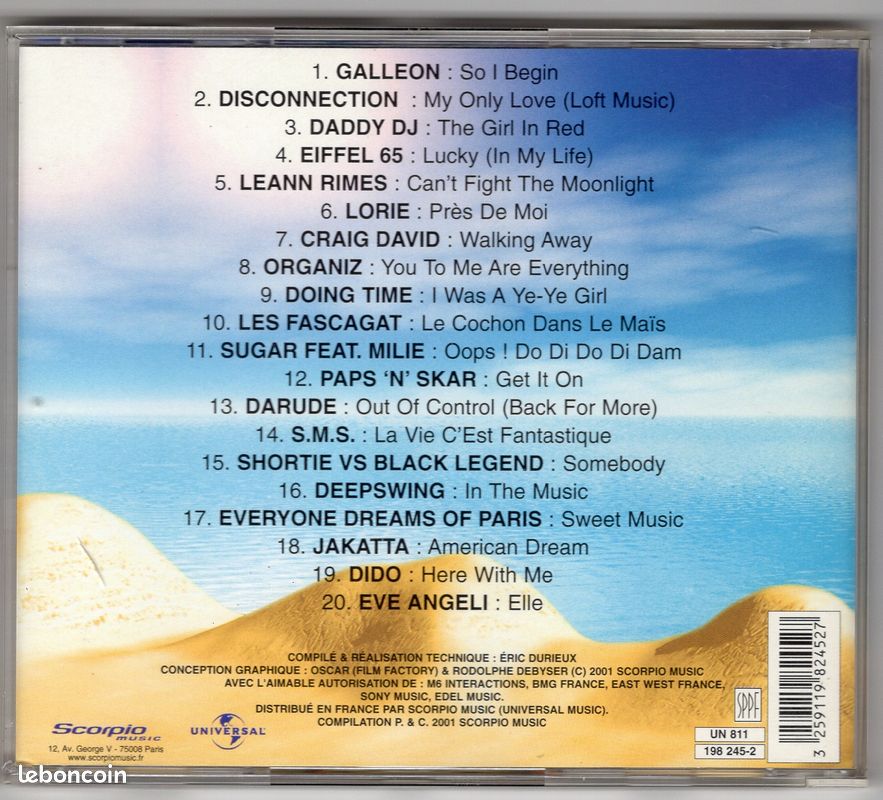 CD - L'été des Hits - 2001 - Numéro 6 (image 2)
