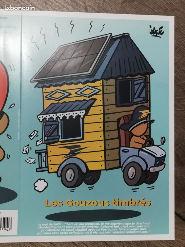 Lot N°2 , Belle Planche de 8 timbres Gouzou , artiste street art JACE (image 4)