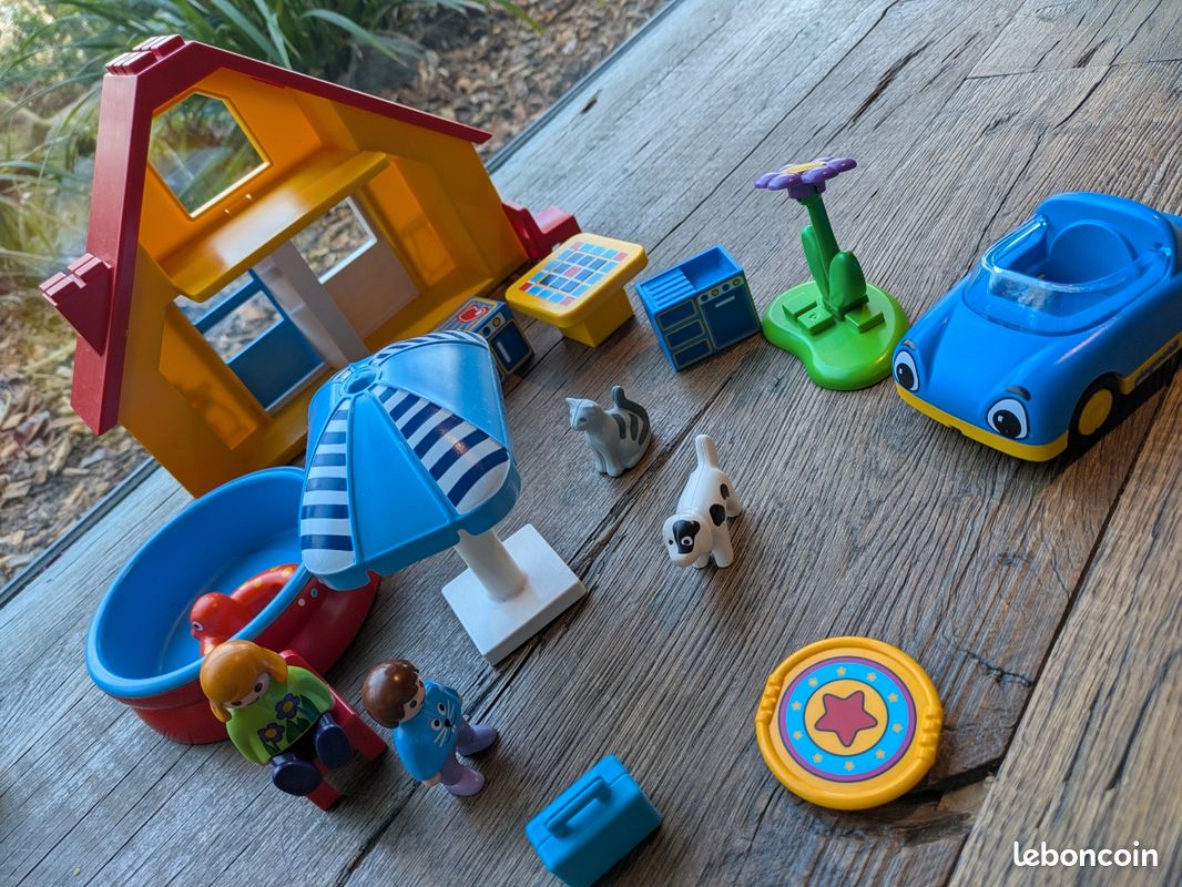 Lot Playmobil 1er age maison voiture avion (image 5)