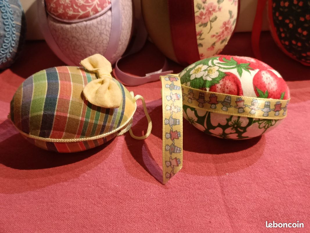 Lot de 6 oeufs de Pâques tissus (image 4)