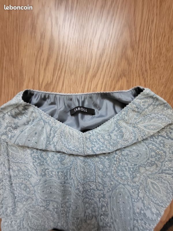 Tailleur printemps/été, veste + jupe CAROLL T38 (image 7)