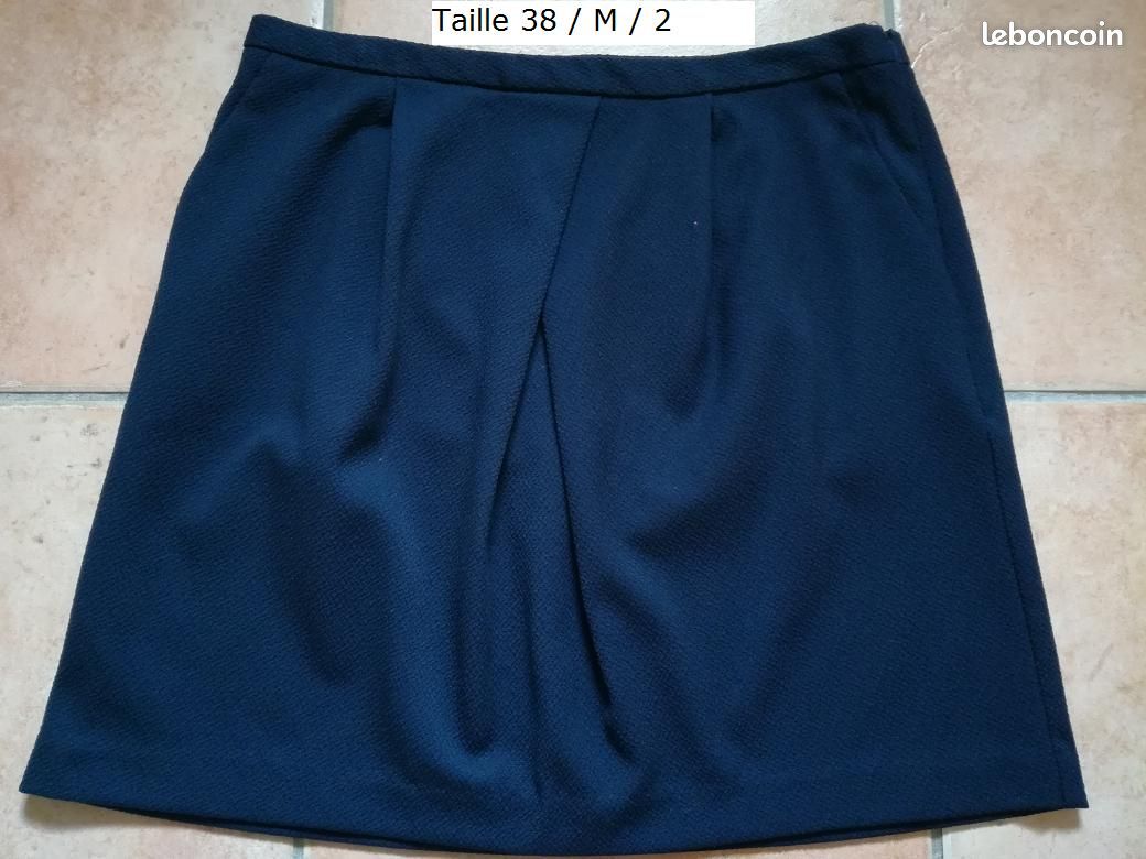 Jupe Bleue Promod En Jean - Taille 38 - Style évasée - Occasion Très Bon état