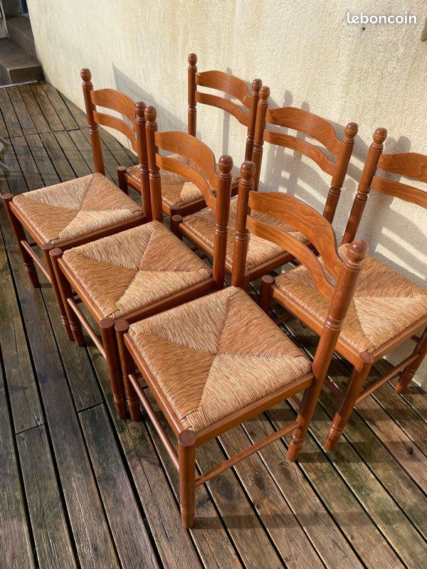 Lot de 6 chaises en bois (image 2)