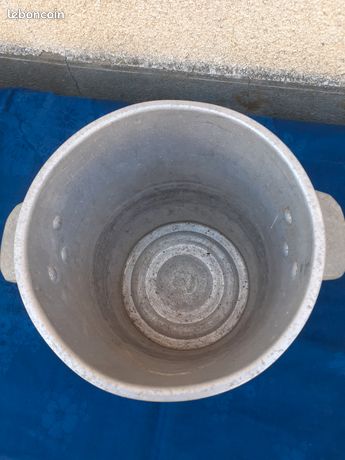 Seau à Champagne Massé Vintage - Métal/plastique Argenté 21cm - Bon état