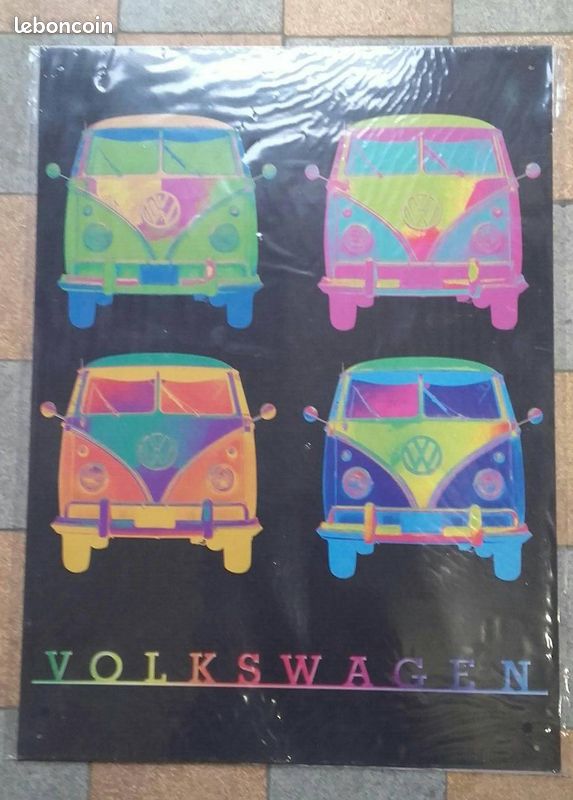 COMBI Volkswagen plaques métal Décor 30X40cm NEW - Équipement auto