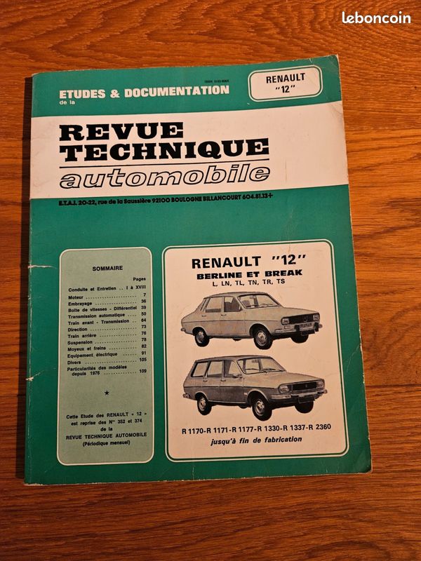 Revue technique automobile R12 (image 1)