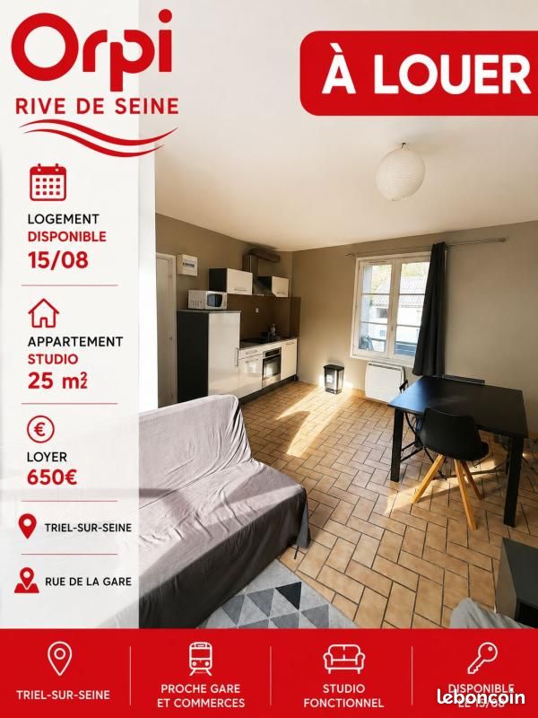 Appartement 1 pièce 25 m² · à Triel-sur-Seine · 25 m² · 650 €/mois