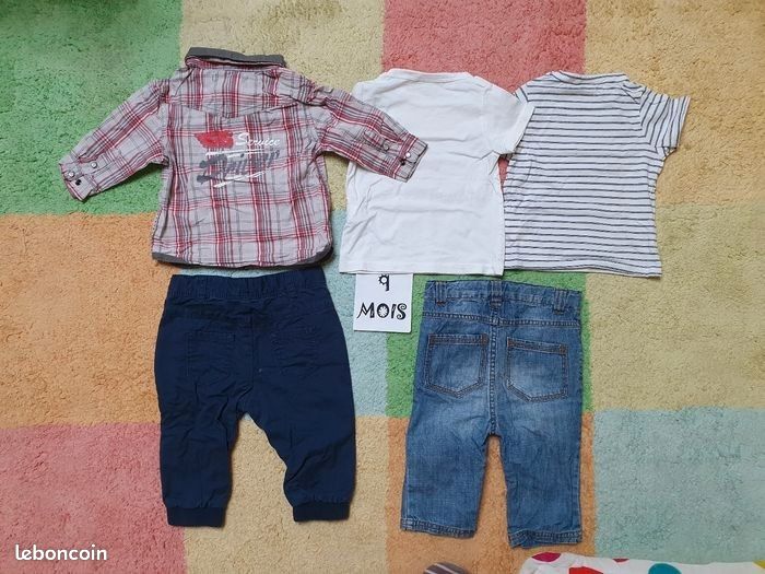 Lot 5 vêtements Garçon 👦 Printemps / été - 9 mois - TBE (image 9)