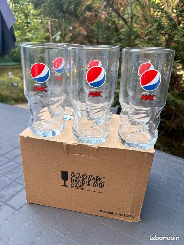 1 carton de 6 verres pepsi max neuf dans son carton d’origine (image 1)