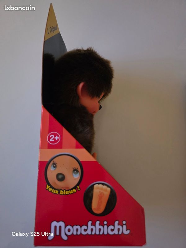 Peluche original vintage singe KIKI couleur bleu Monchhichi SEKIGUCHI Peluche original vintage singe KIKI couleur bleu Monchhichi SEKIGUCHI