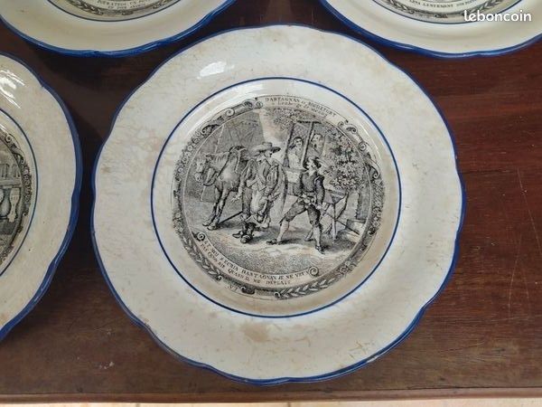 5 assiettes parlantes Mousquetaires HB de Choisy le roi (image 7)