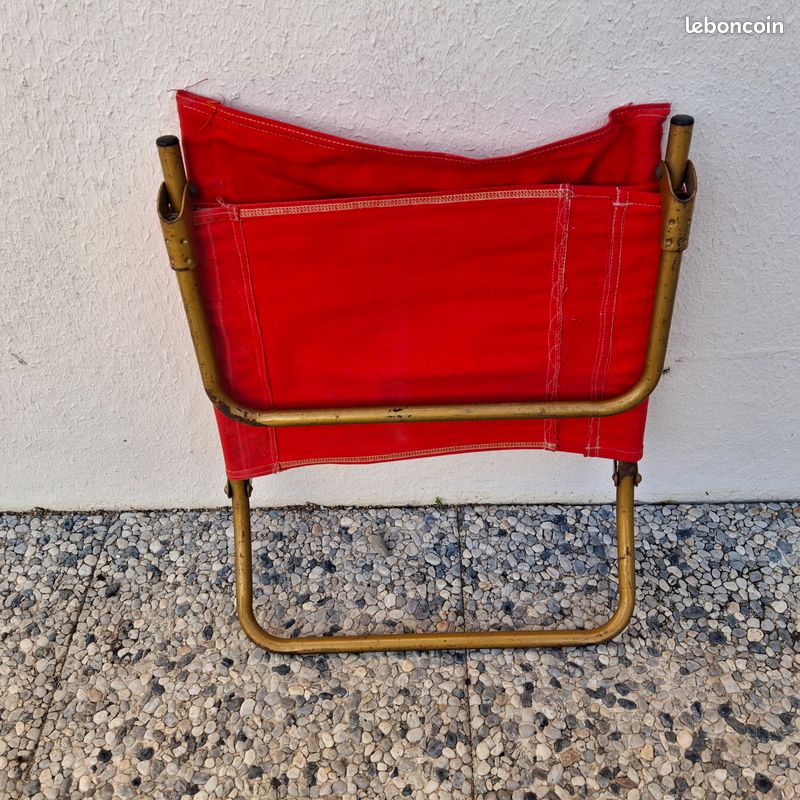Tabouret siège de plage pliant, camping, vintage - Acolytes