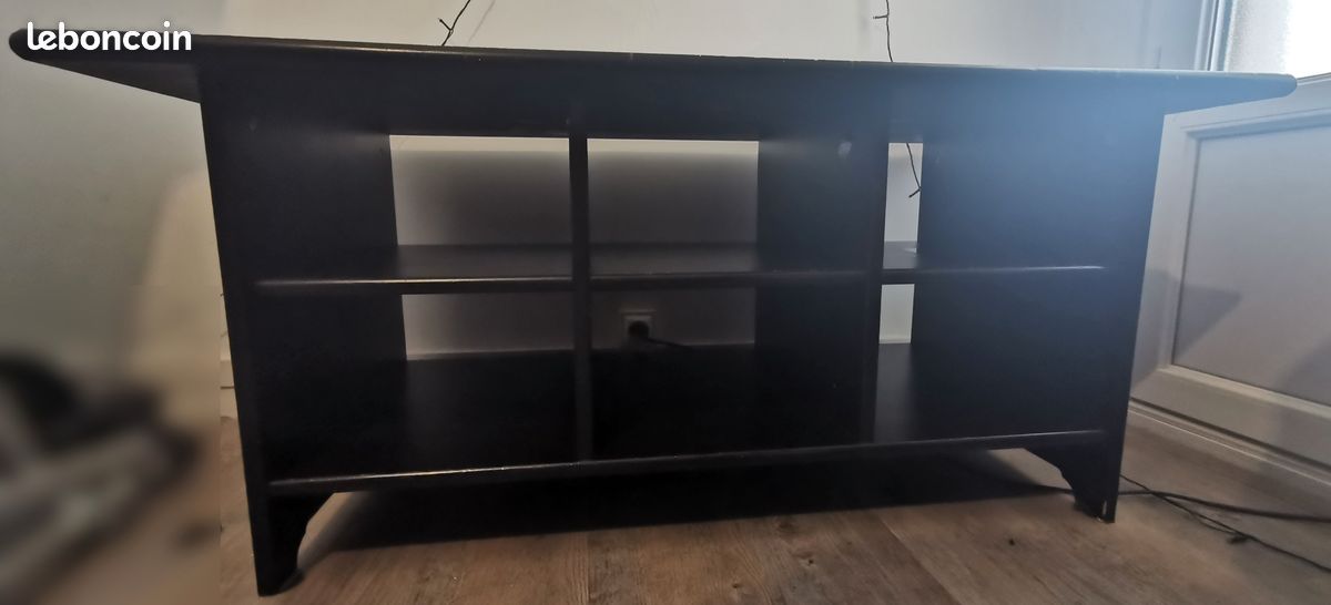 Meuble TV, couleur noir à 6 casiers (image 1)