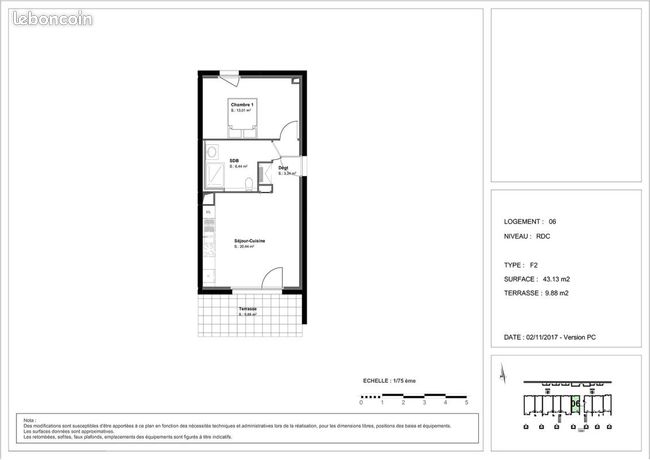 Appartement 2 pièces 43 m² — 4