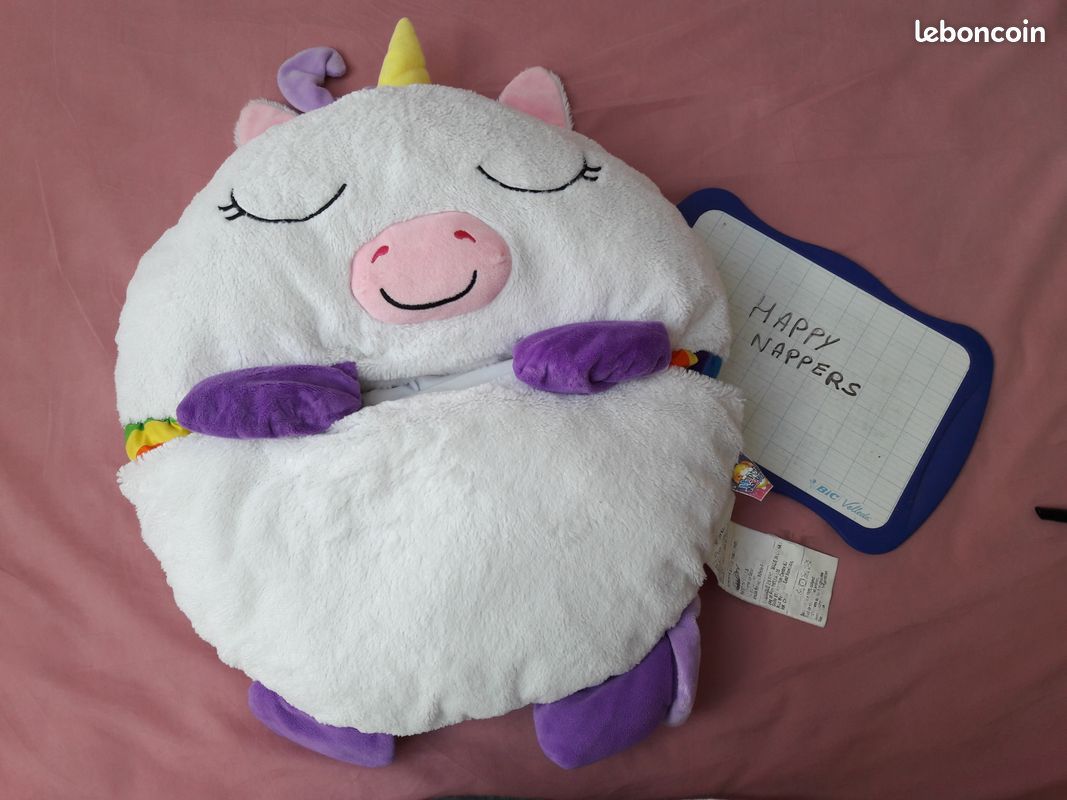 Sac de couchage avec oreillers enfant Licorne Happy Nappers ideal sieste maternelle - Linge de maison Sac de couchage avec oreillers enfant Licorne Happy Nappers ideal sieste maternelle - Linge de maison