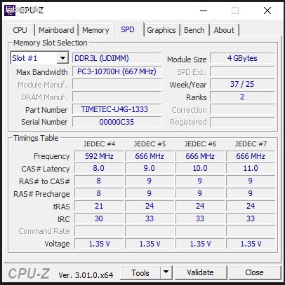 Timetec, 4 barrettes (UDIMM) RAM DDR3 - 16 Go (4x 4 Go), DDR3-1333, CL9-9-9-24, 1.35, Non-ECC (image 15)