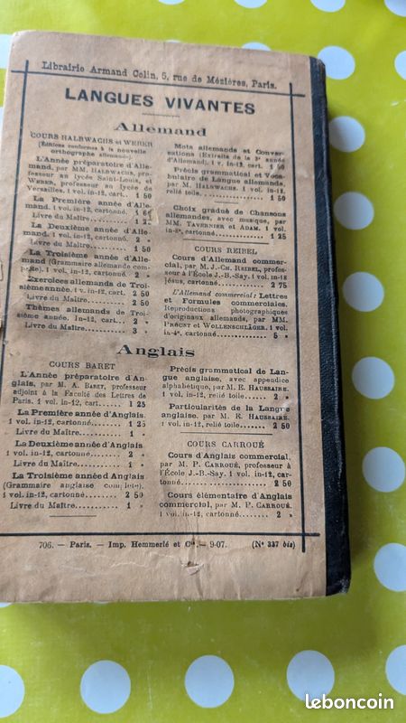 Ancien livre scolaire d'allemand 1908 (image 6)
