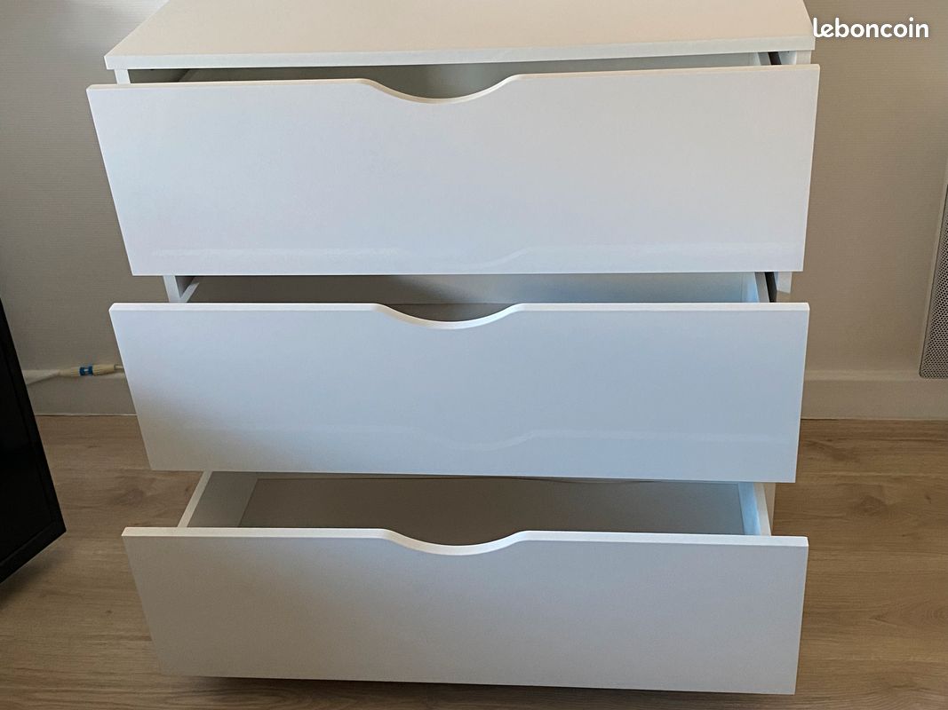 Commode laquée blanche, neuve (image 3)