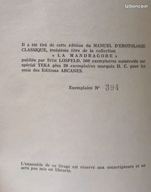 Manuel d'Erotologie Classique - Fred. Ch. Forberg / Arcanes 1953 EO (image 2)