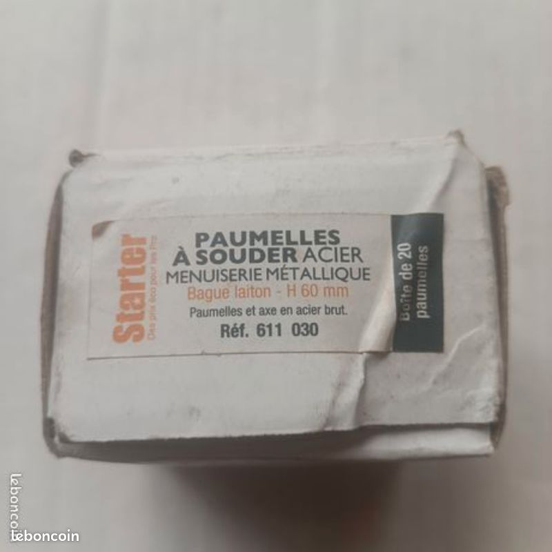 Boite de 20 paumelles a souder acier H=60mm (image 1)