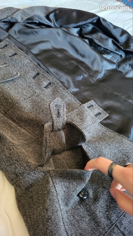 Ensemble gris 46/44 blazer pantalon3/4 (image 2)