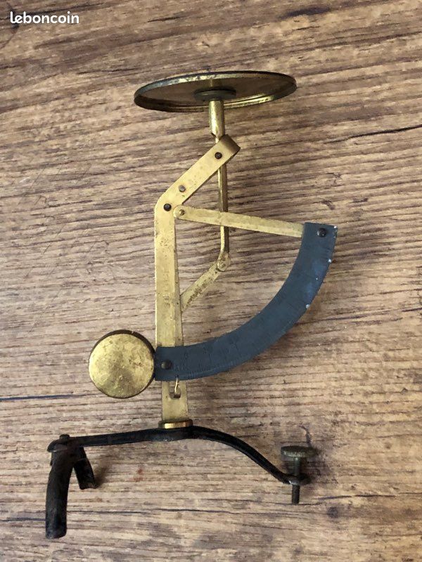 Pèse-lettre ancien à pendule en laiton et fonte – Tarif gravé (1878-1906) (image 5)
