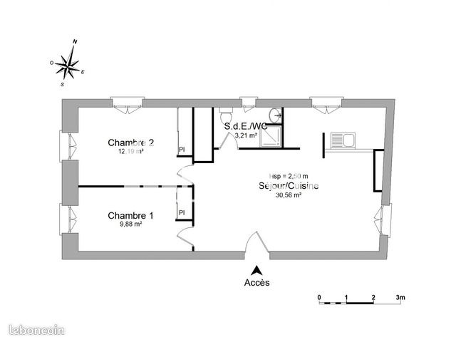 Appartement a louer niort - 3 pièce(s) - 56 m2 - Surfyn