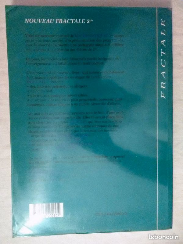 Mathematiques 2nde – Nouveau Fractale Edition 1994 (image 4)