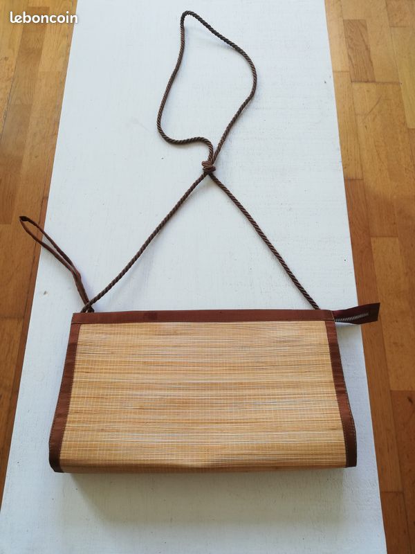 Sac en paille tressée original avec fermeture éclair (RMP à Paris) (image 2)