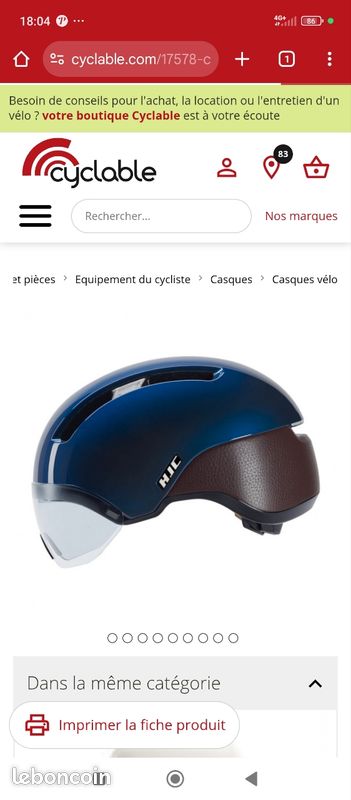 Casque Hjc calido bleu (image 6)