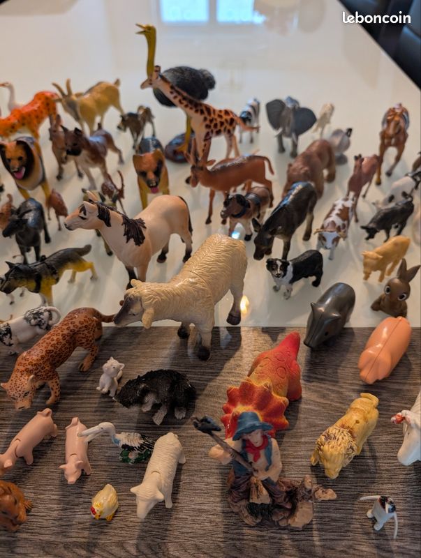 LOT ANIMAUX SAUVAGE Zoo Playmobil - Singe - Perroquet - Chien EUR 14,50