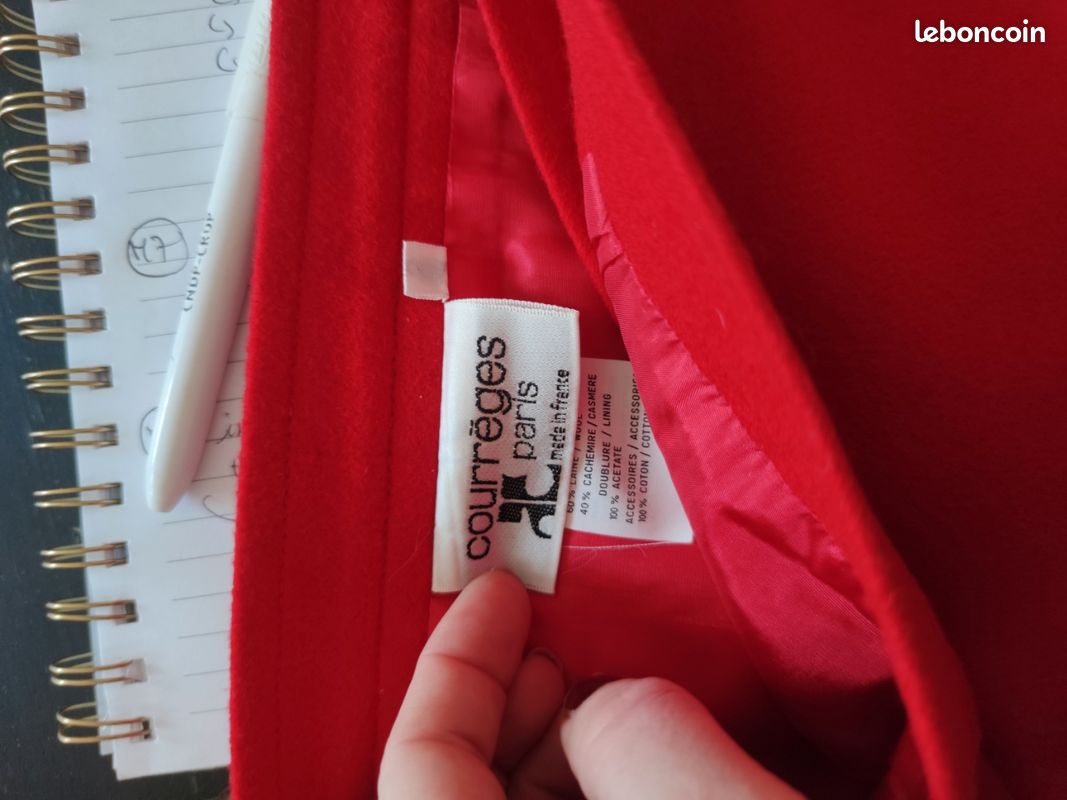 Jupe Courrèges laine et cachemire 36 vintage 90s (image 11)