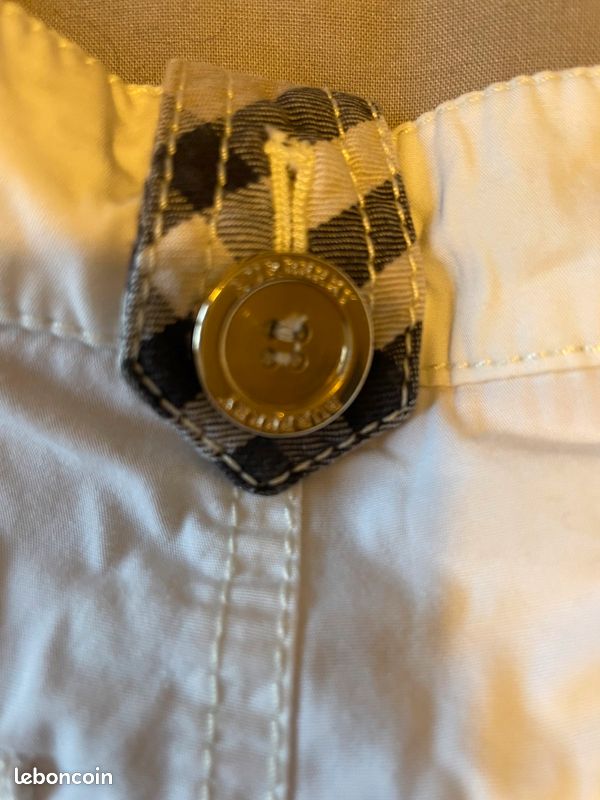Bermuda blanc Burberry taille 14 ans (image 4)