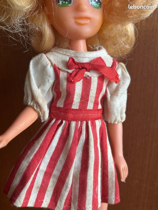 ANCIENNE POUPÉE SEXUÉE CLODREY CEJI Bébé PETITE SOEUR yeux bleus blonde