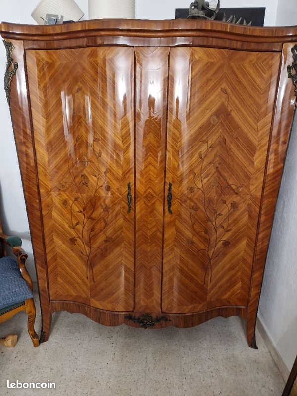 Armoire marqueterie bois de rose (image 1)