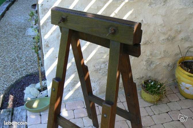 Superbe chevalet ancien en chene renove (image 1)