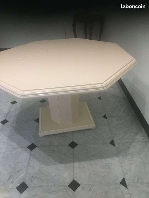 Table de salle à manger octogonale en vraie lacké (image 10)