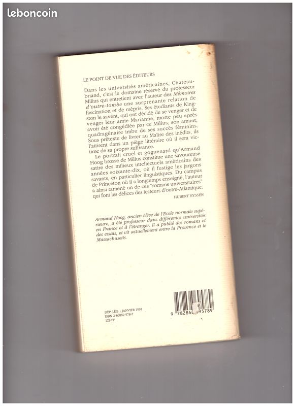 1 livre d'ARMAND HOOG - "Le passage de Milius" (image 2)