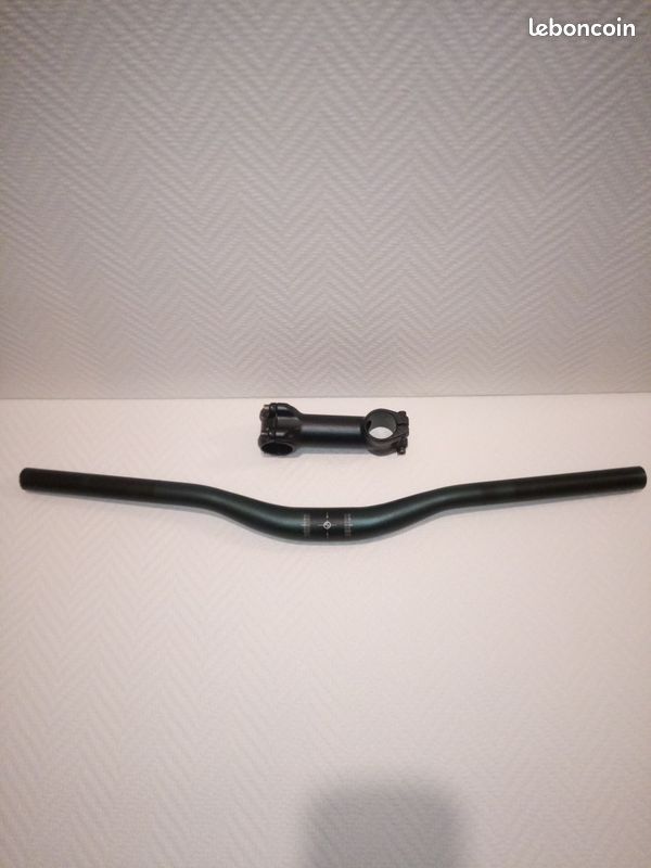 Guidon Relevé Pour VTT - Noir, 59 Cm De Large (Occasion, Bon état)