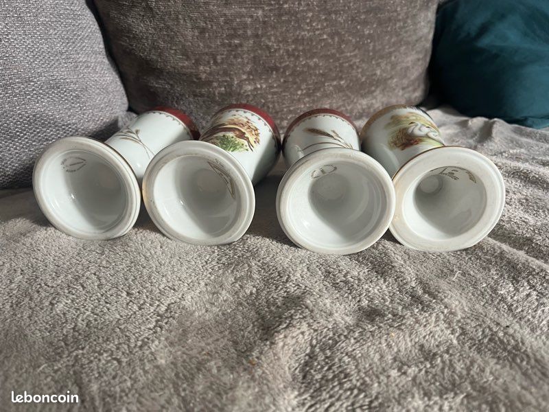 Lot de 4 mazagrans porcelaine de France (image 3)