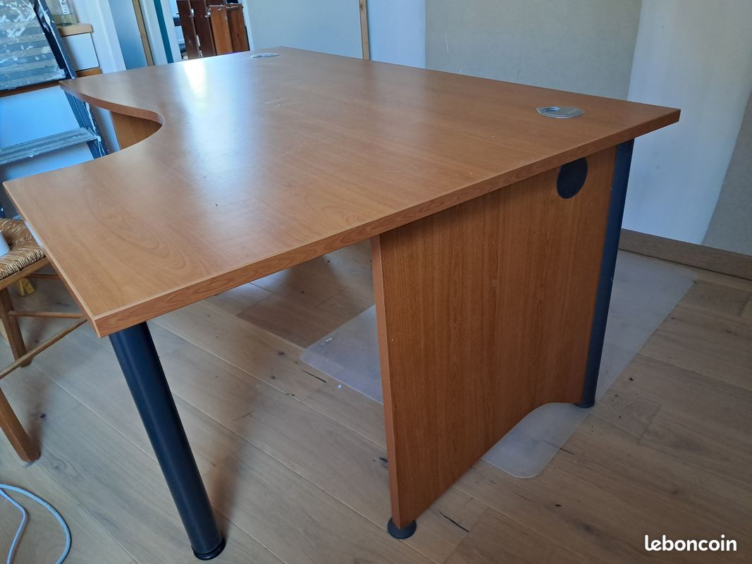 Bureau avec retour et caisson 3 tiroirs (image 2)
