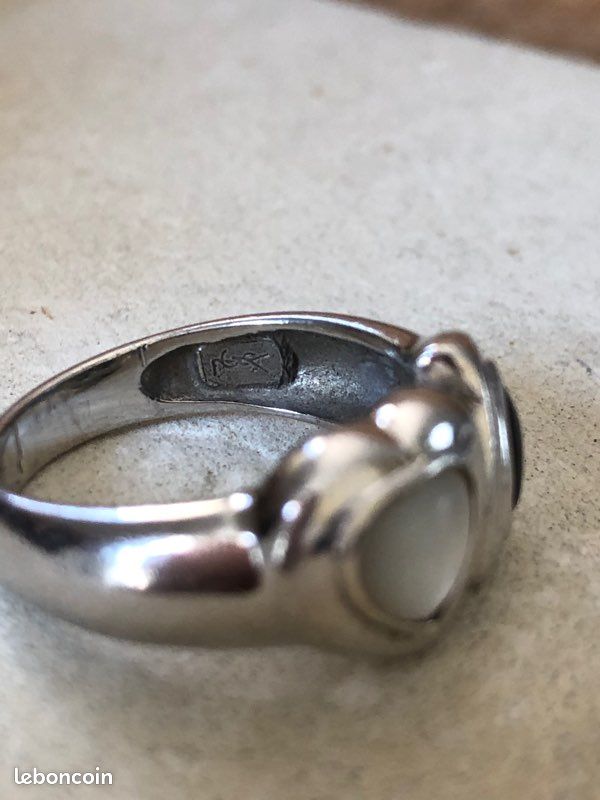 Bague argent bague original Yves Saint Laurent taille 53 soit 16,8mm (image 8)