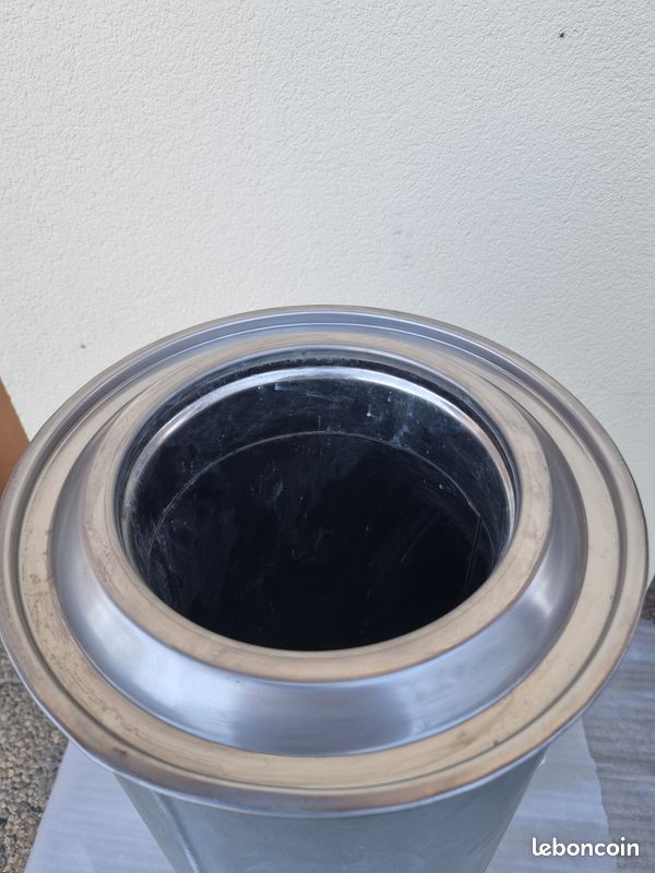 Conduit rigide isolé inox/galva Ø int 18cm Ø ext 28cm H 133cm Poujoulat réf ED 1330 - 180 (image 2)