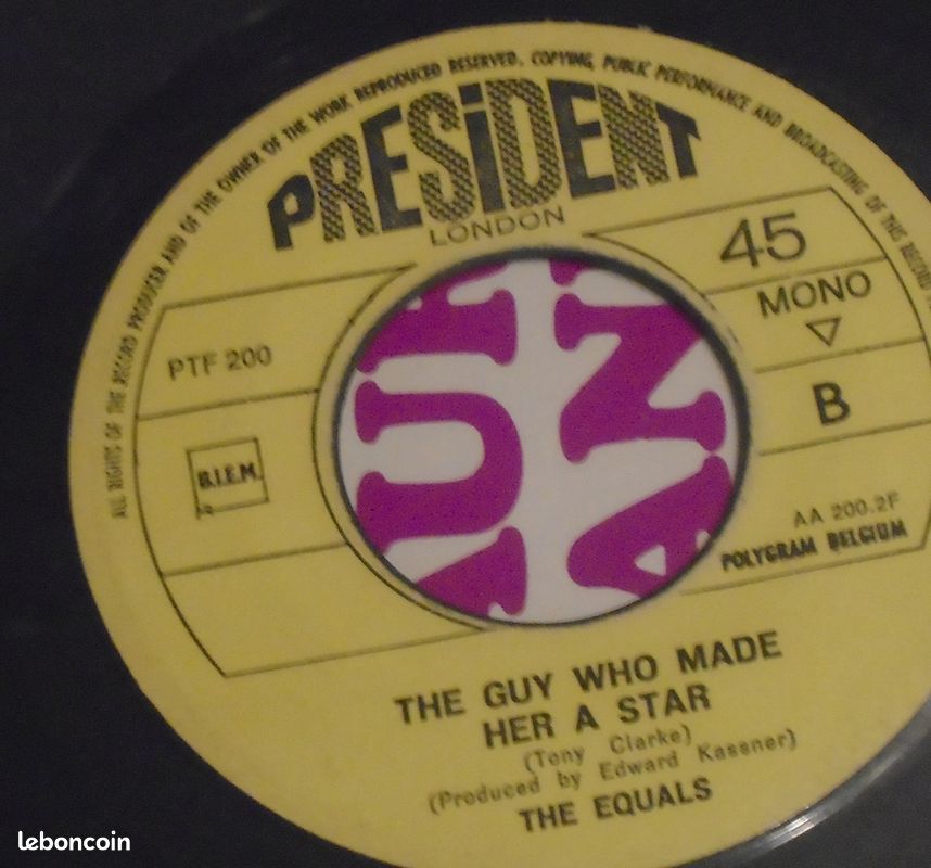 Vinyl 45t SP THE EQUALS laurel and hardy ( belgique ) (image 3)