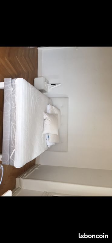 Lit : sommier + matelas + tête de lit (image 2)