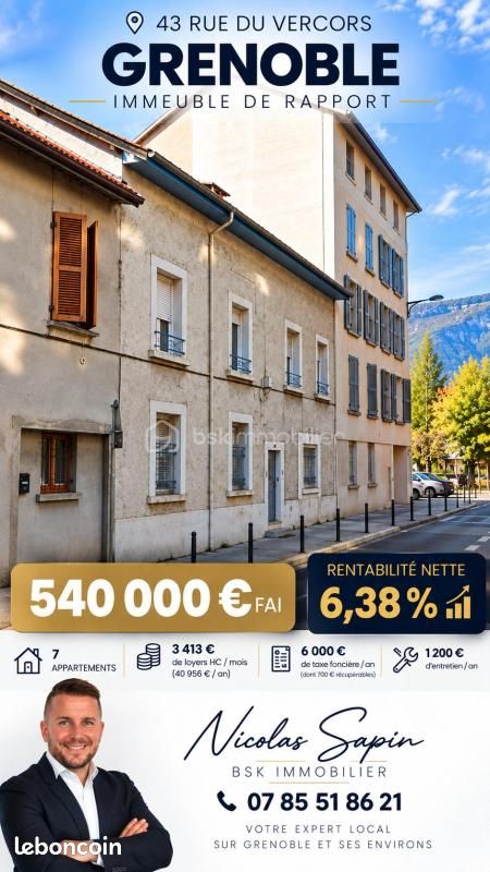 Immeuble 10 pièces 217 m² · à Grenoble · 217 m² · 540 000 €
