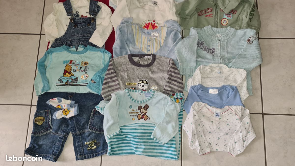 Lot x 19 vetements taille 12 mois garçon (image 2)